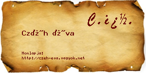 Czéh Éva névjegykártya